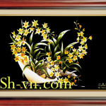 牡丹花刺绣=兰手工刺绣　84＝SHVN1084-80cm x 95cm